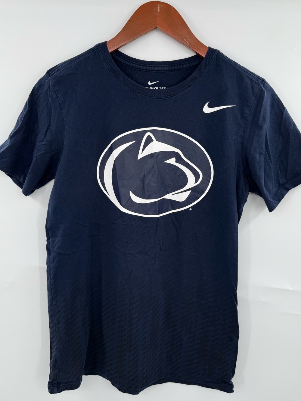 Nike Penn State Nittany Lions T Shirt Mens S Navy Blue Athletic Cut Slim Fit PSU